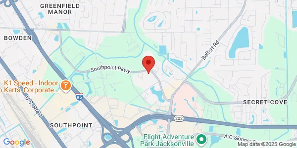 Map of 6820 Southpoint Pkwy Ste 6 Jacksonville, FL 32216
