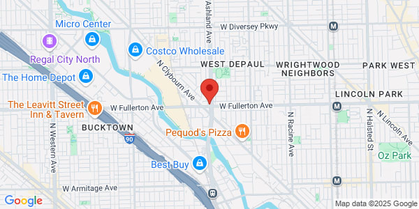 Map of 2400 N Ashland Ave Chicago, IL 60614