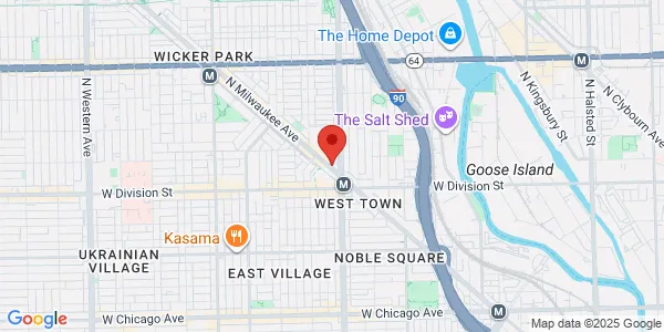 Map of 1253 N Milwaukee Ave Chicago, IL 60622