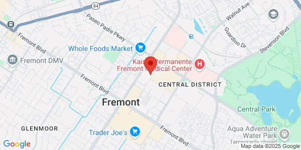 Map of 39055 Hastings St Ste 106A Fremont, CA 94538
