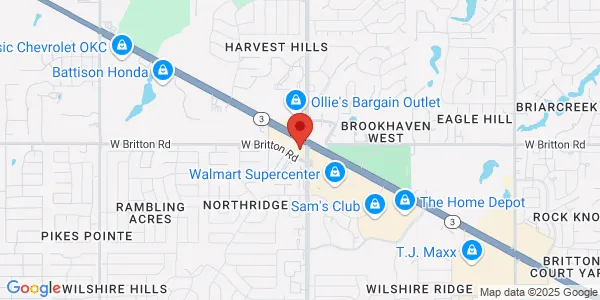 Map of 9417 N Council Rd Oklahoma City, OK 73162