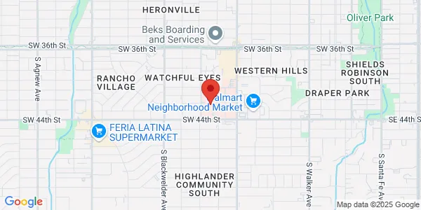 Map of 4401 S Western Ave Oklahoma City, OK 73109