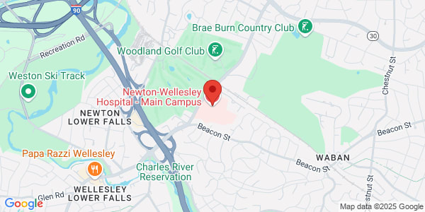 Map of 2014 Washington St Newton Wellesley Hospital Newton, MA 02462
