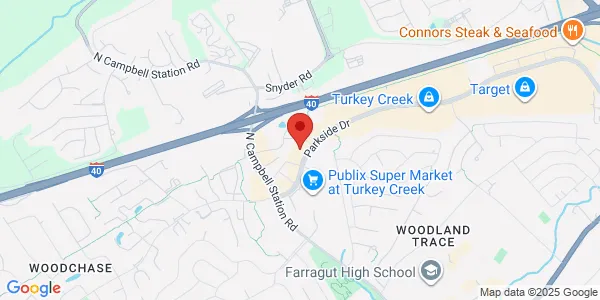 Map of 11609 Parkside Dr Knoxville, TN 37934