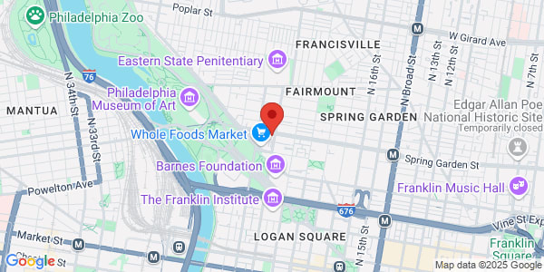 Map of 2100 Spring Garden St Fl 3 Philadelphia, PA 19130