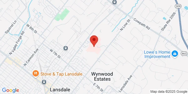 Map of 100 Medical Campus Dr Lansdale, PA 19446