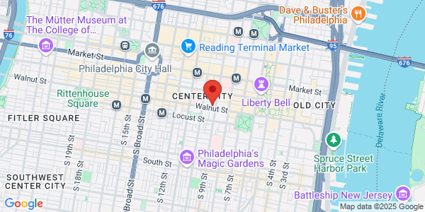 Map of 909 Walnut St Ground Floor Philadelphia, PA 19107