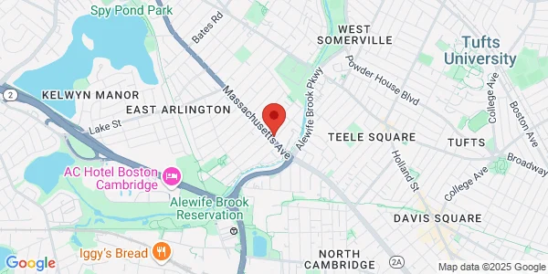 Map of 63 Massachusetts Ave Arlington, MA 02474