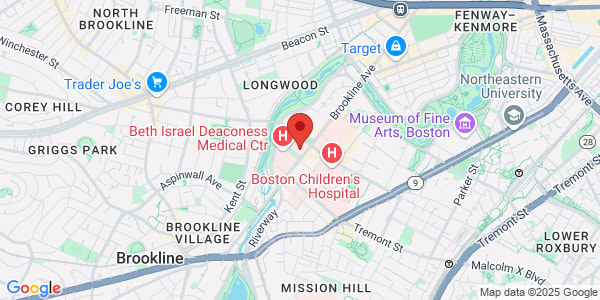 Map of 1 Joslin Pl Boston, MA 02215