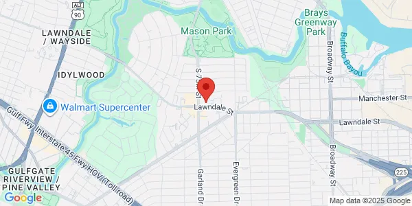 Map of 7109 Lawndale St Ste B Houston, TX 77023