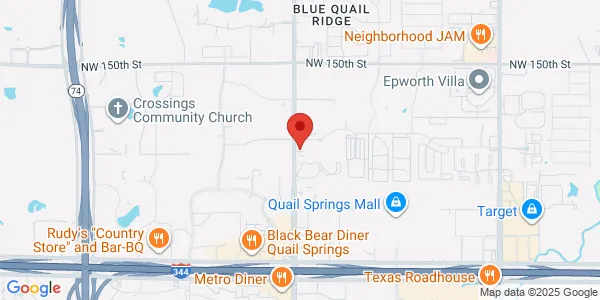 Map of 14424 N May Ave Ste B Oklahoma City, OK 73134