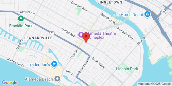 Map of 2424 Central Ave Alameda, CA 94501