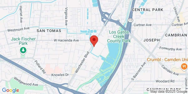 Map of 220 E Hacienda Ave Campbell, CA 95008