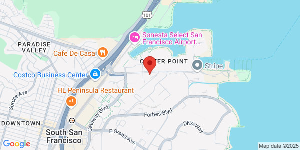 Map of 220 Oyster Point Blvd South San Francisco, CA 94080
