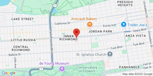 Map of 4141 Geary Blvd San Francisco, CA 94118