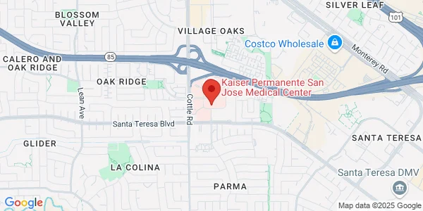 Map of 280 Hospital Pkwy San Jose, CA 95119
