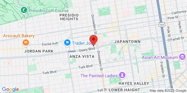 Map of 2238 Geary Blvd Fl 3 San Francisco, CA 94115