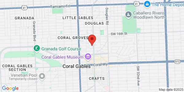 Map of 2000 Ponce De Leon Blvd Fl 6 Coral Gables, FL 33134