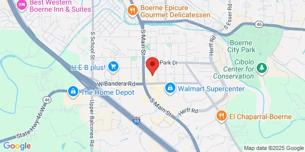 Map of 124 E Bandera Rd Ste 303 Boerne, TX 78006