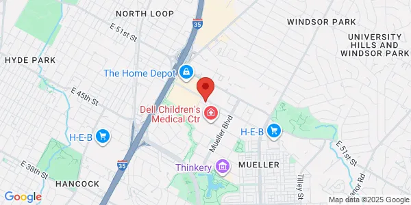 Map of 1301 Barbara Jordan Blvd Ste 305 Austin, TX 78723