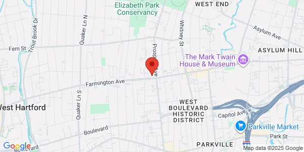 Map of 668 Farmington Ave West Hartford, CT 06119