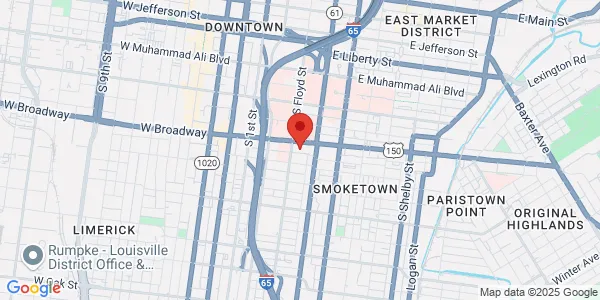 Map of 310 E Broadway Ste 3 Louisville, KY 40202