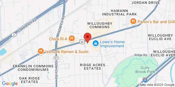 Map of 36100 Euclid Ave Willoughby, OH 44094