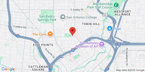 Map of 1303 Mccullough Ave Ste 429 San Antonio, TX 78212