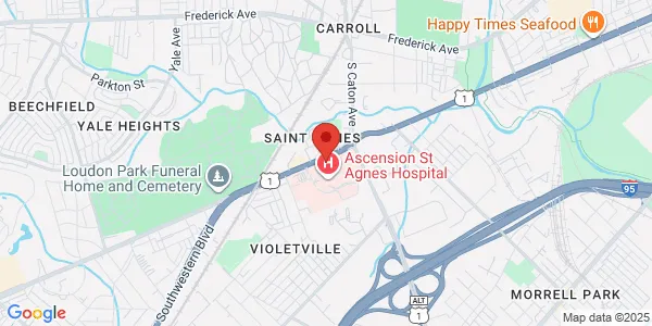 Map of 3407 Wilkens Ave Ste 420 Baltimore, MD 21229