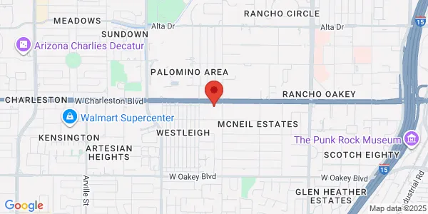 Map of 3131 W Charleston Blvd Ste 110 Las Vegas, NV 89102