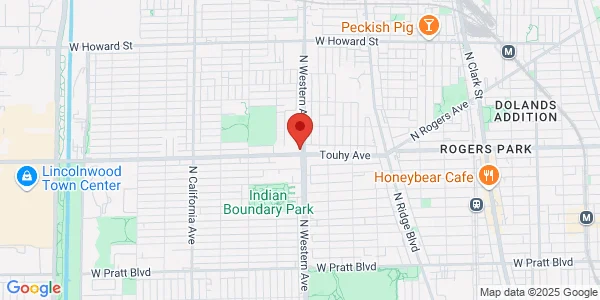 Map of 7200 N Western Ave Chicago, IL 60645