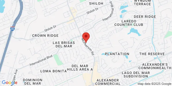 Map of 8511 McPherson Rd Ste 208 Laredo, TX 78045