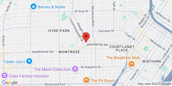 Map of 1415 California St Houston, TX 77006