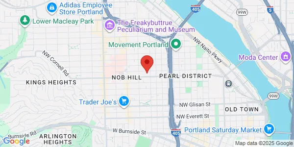 Map of 1919 NW Lovejoy St Portland, OR 97209