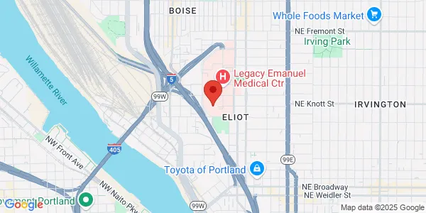 Map of 450 N Graham St Legacy Orthopedic Building Portland, OR 97227
