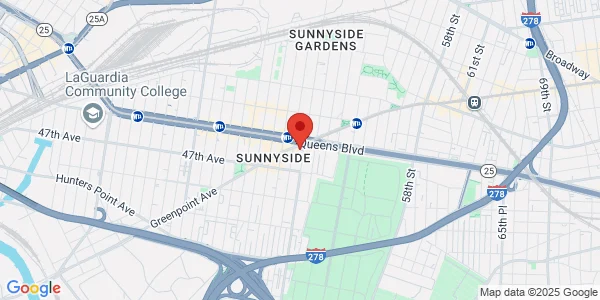 Map of 47-16 Greenpoint Ave Queens, NY 11104