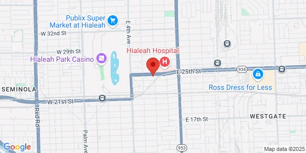 Map of 590 E 25th St Hialeah Hialeah, FL 33013