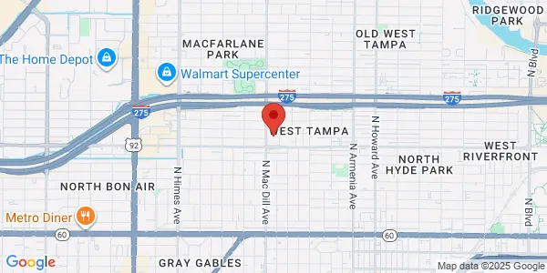Map of 1011 N MacDill Ave Tampa, FL 33607