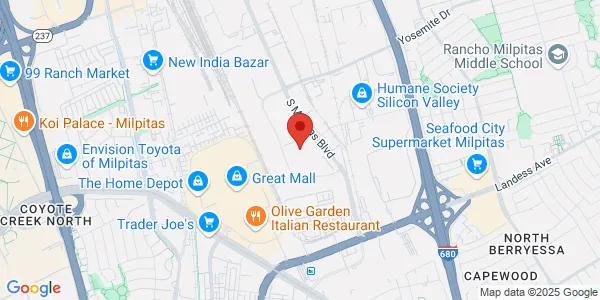 Map of 1001 S Milpitas Blvd Milpitas, CA 95035