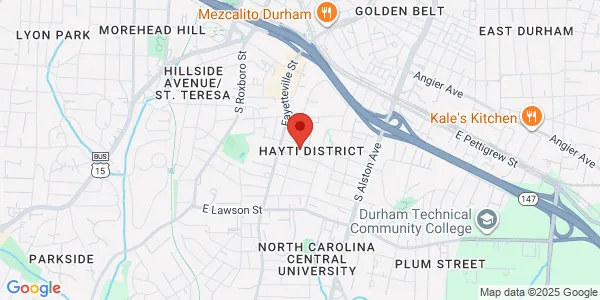 Map of 1301 Fayetteville St Durham, NC 27707