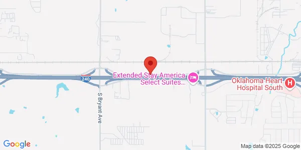 Map of 3637 E I 240 Service Rd Oklahoma City, OK 73135