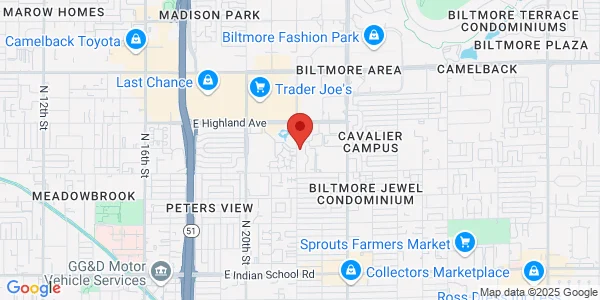 Map of 4539 N 22nd St Ste 100 Phoenix, AZ 85016