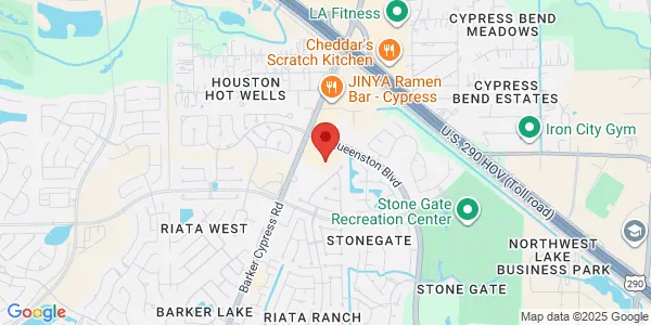 Map of 12251 Queenston Blvd Ste 26 Houston, TX 77095