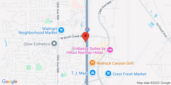 Map of 2322 N Interstate Dr Norman, OK 73072