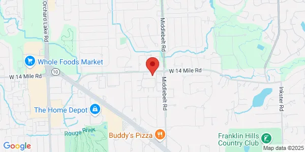Map of 29645 W 14 Mile Rd Ste 110 Farmington Hills, MI 48334