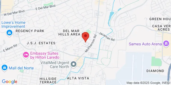 Map of 6262 McPherson Rd Laredo, TX 78041