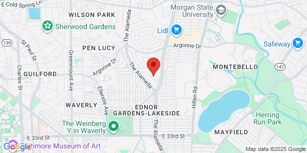Map of 3900 Loch Raven Blvd Baltimore, MD 21218