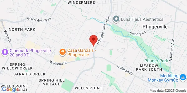 Map of 302 N Heatherwilde Blvd Ste 200 Pflugerville, TX 78660