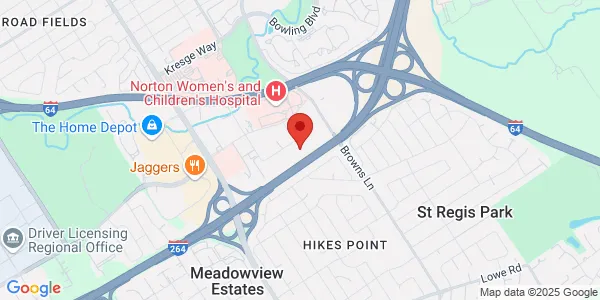 Map of 4004 Dupont Cir Ste 230 Women's Diagnostic Center Louisville, KY 40207