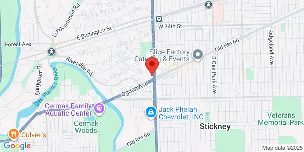 Map of 3722 South Harlem Avenue Suite 101 Riverside, IL 60546